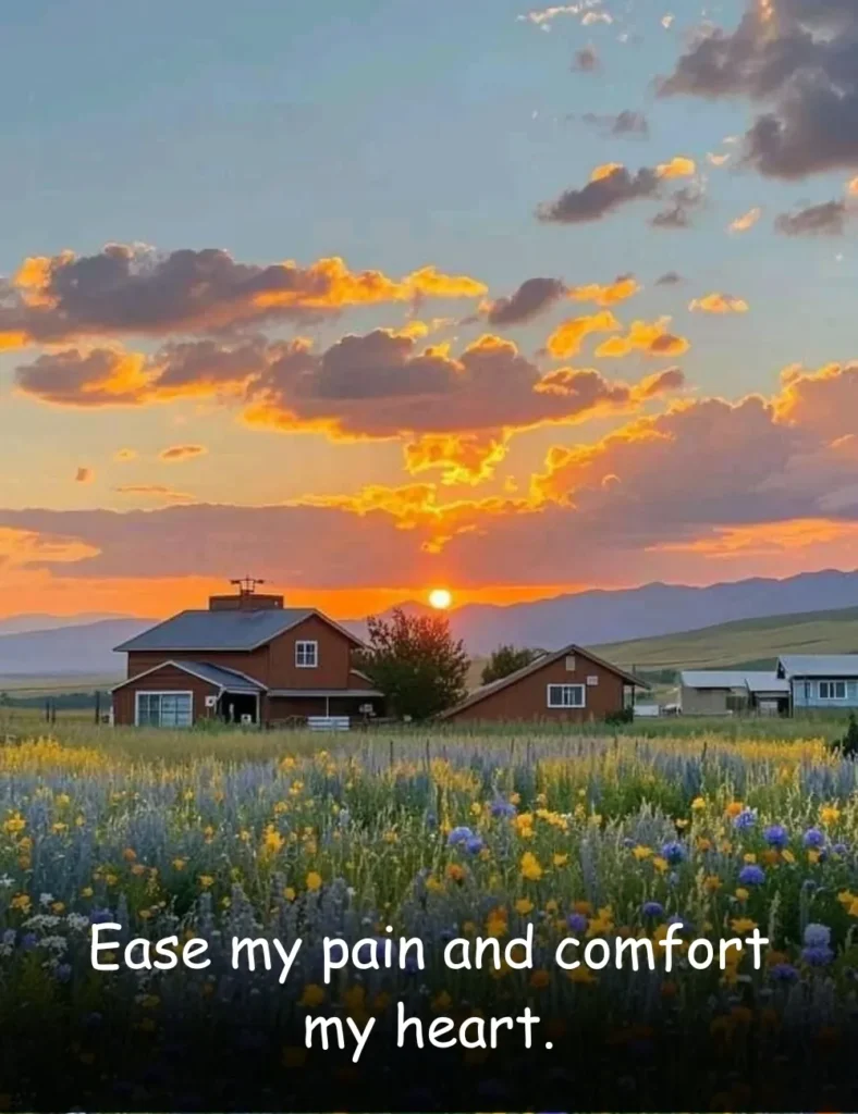 Ease my pain and comfort my heart.