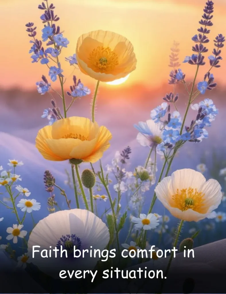 Faith brings comfort in every situation.