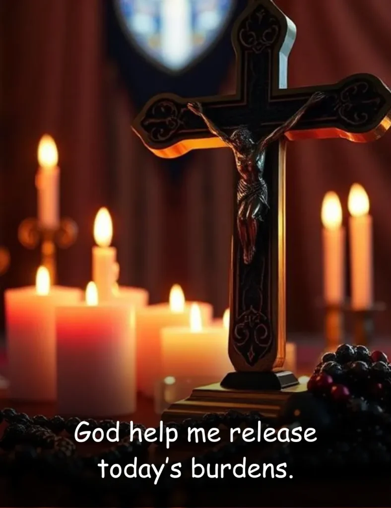 God help me release today’s burdens.
