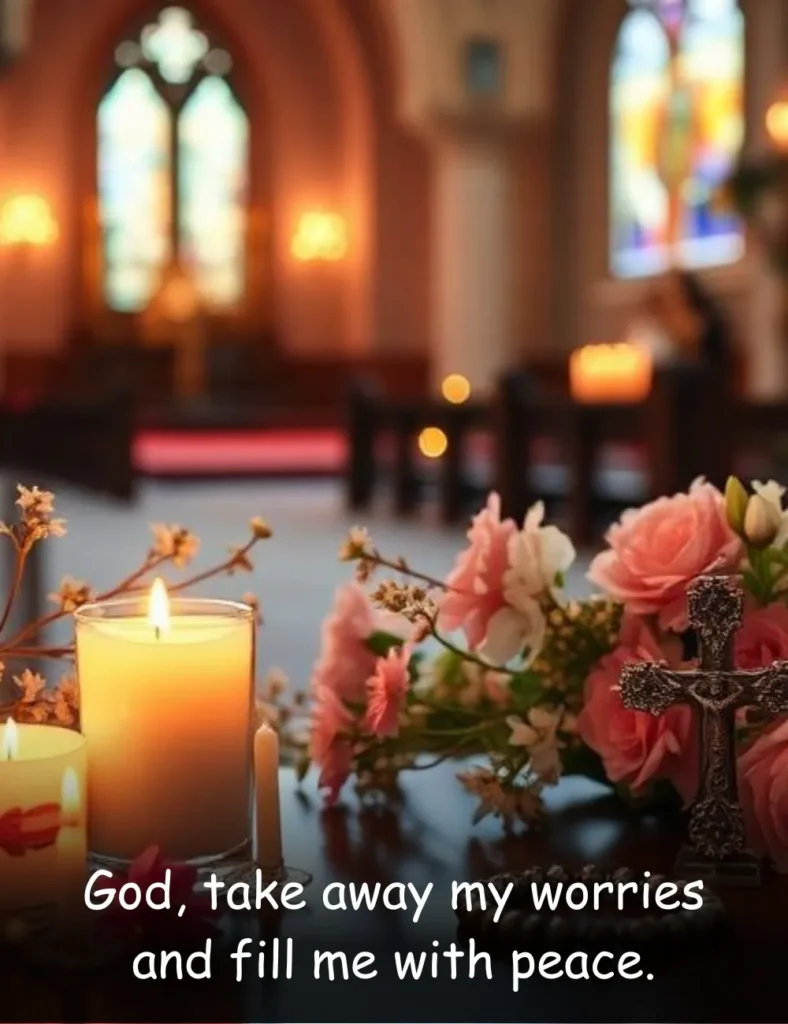 God, take away my worries and fill me with peace.