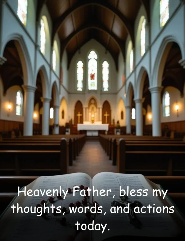 Heavenly Father, bless my thoughts, words, and actions today.