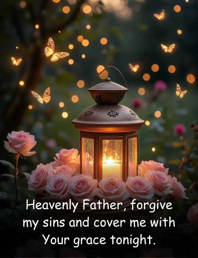 Heavenly Father, forgive my sins and cover me with Your grace tonight.