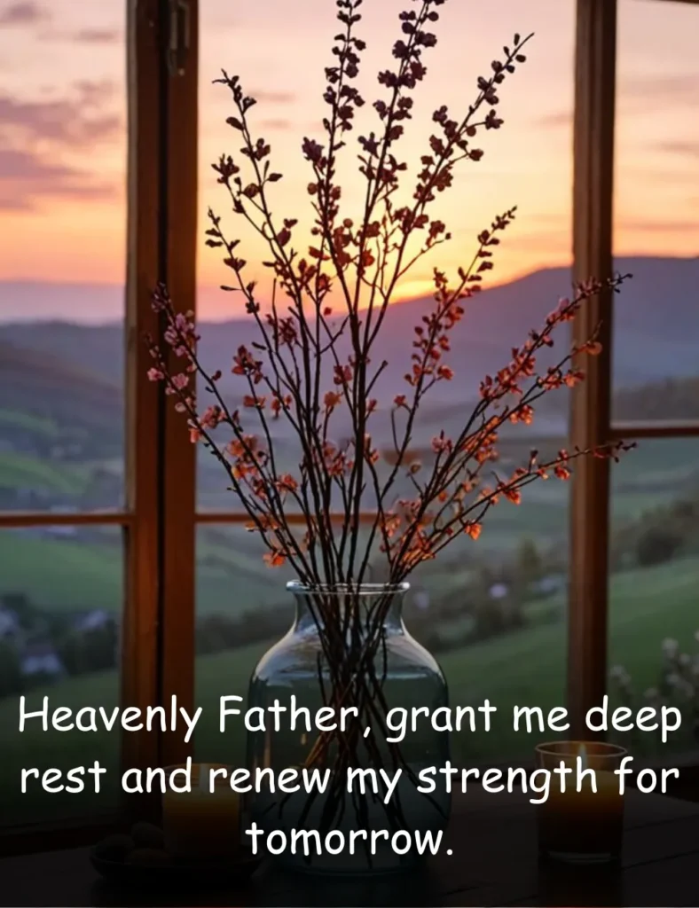 Heavenly Father, grant me deep rest and renew my strength for tomorrow.