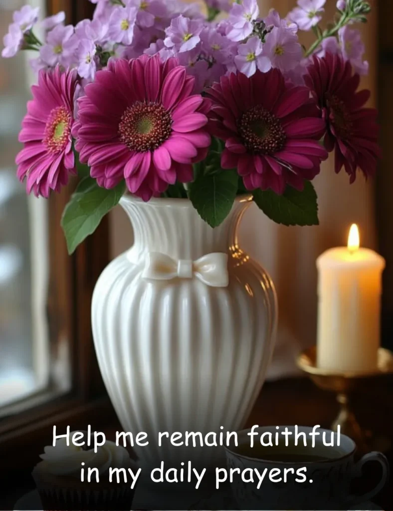 Help me remain faithful in my daily prayers.