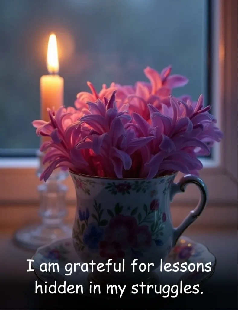 I am grateful for lessons hidden in my struggles.