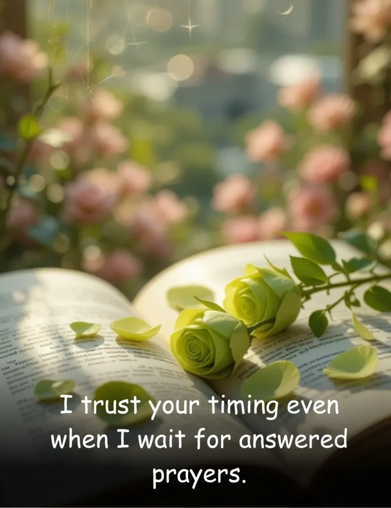 I trust your timing even when I wait for answered prayers.