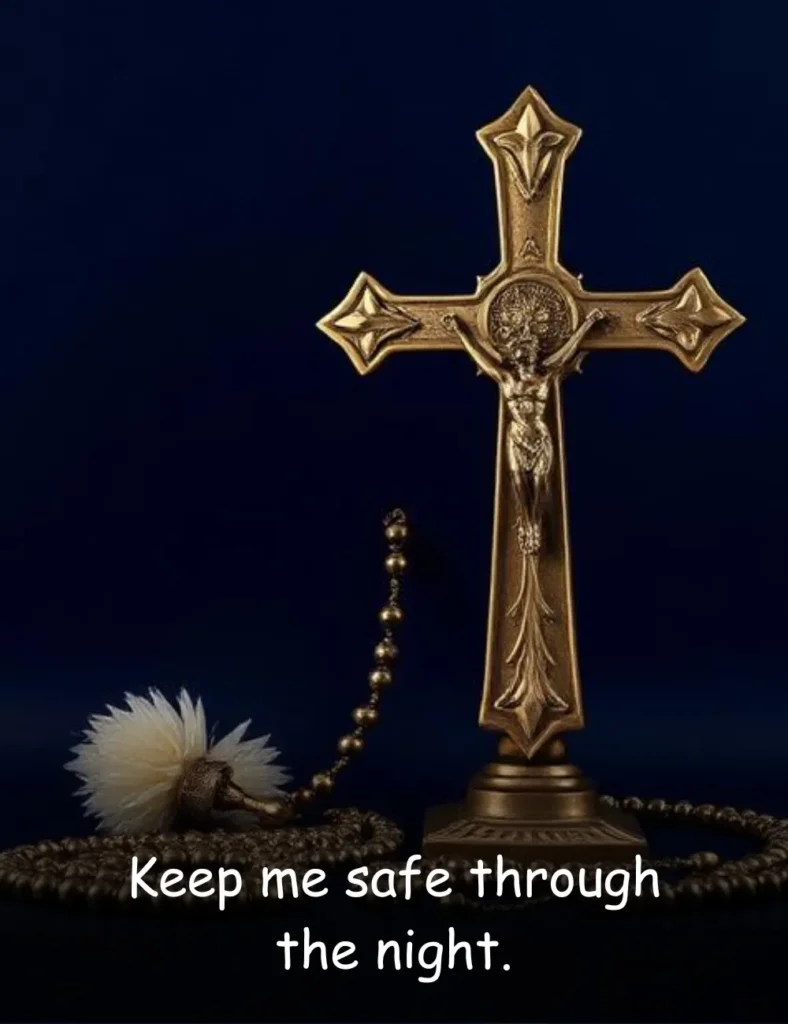 Keep me safe through the night.