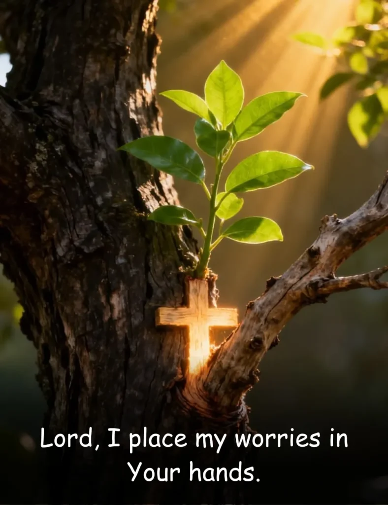 Lord, I place my worries in Your hands.