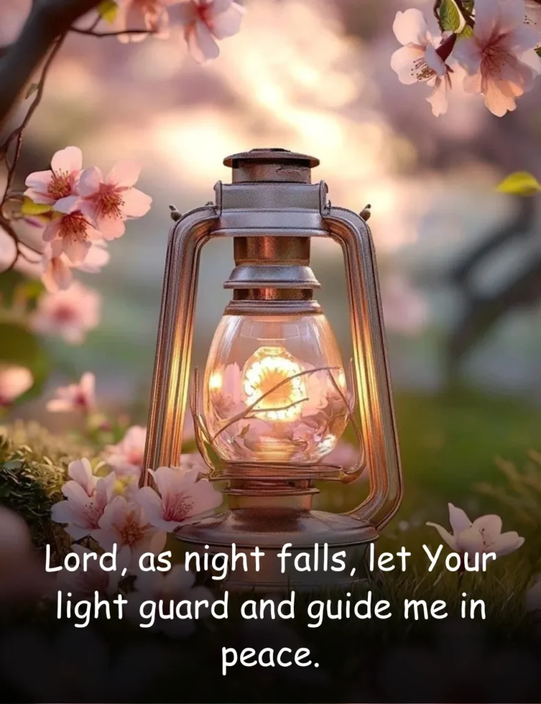 Lord, as night falls, let Your light guard and guide me in peace.