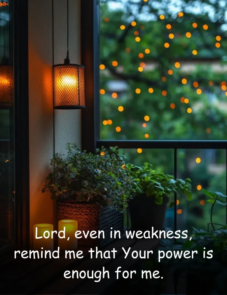 Lord, even in weakness, remind me that Your power is enough for me.