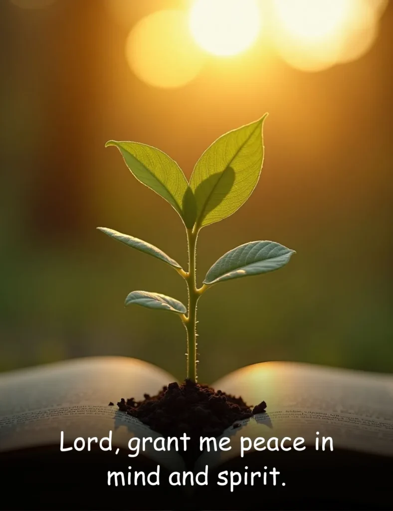 Lord, grant me peace in mind and spirit.