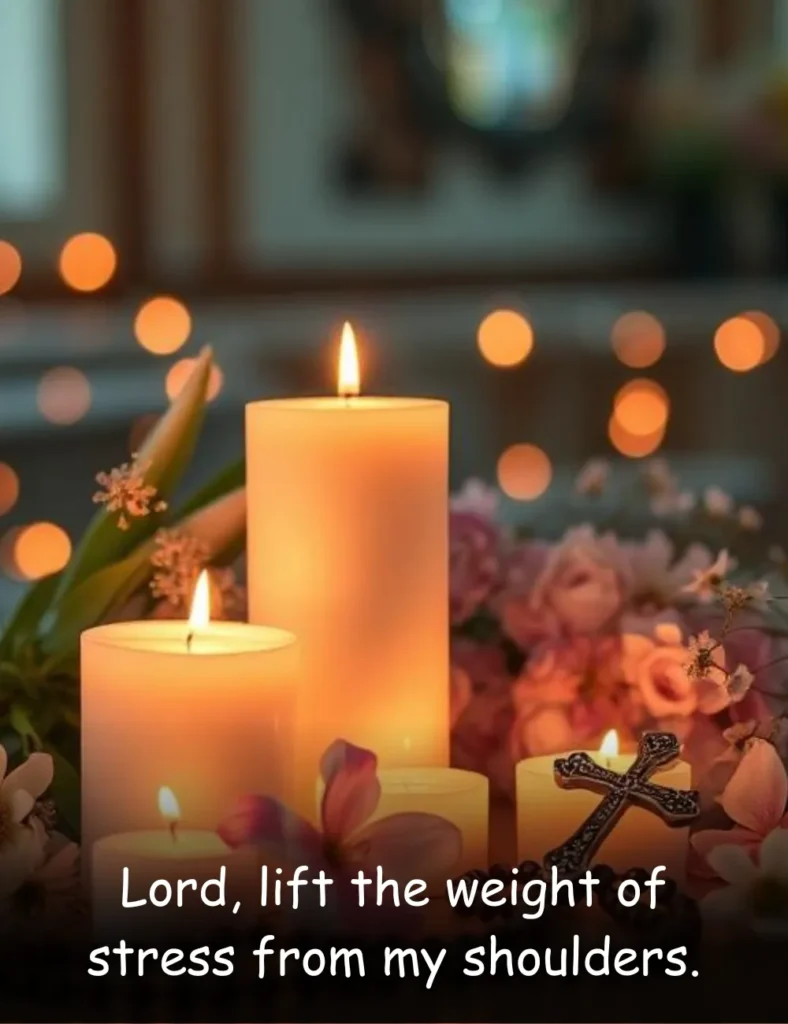 Lord, lift the weight of stress from my shoulders.