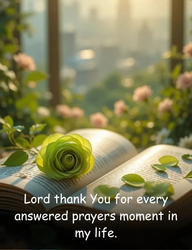 Lord thank You for every answered prayers moment in my life.