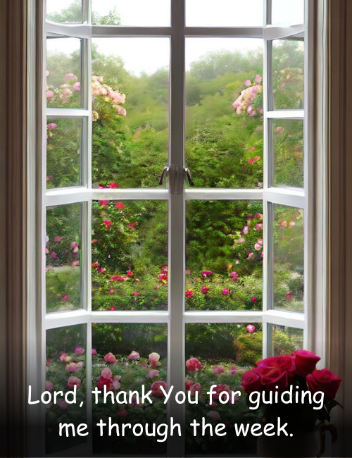 Lord, thank You for guiding me through the week
