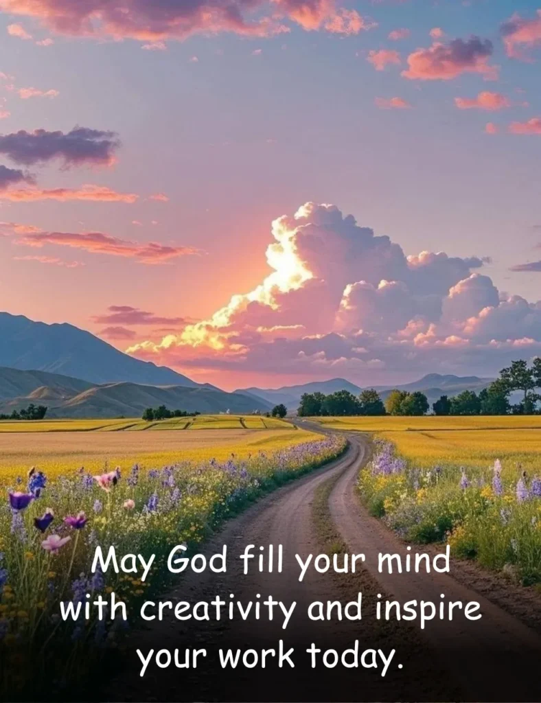 May God fill your mind with creativity and inspire your work today.