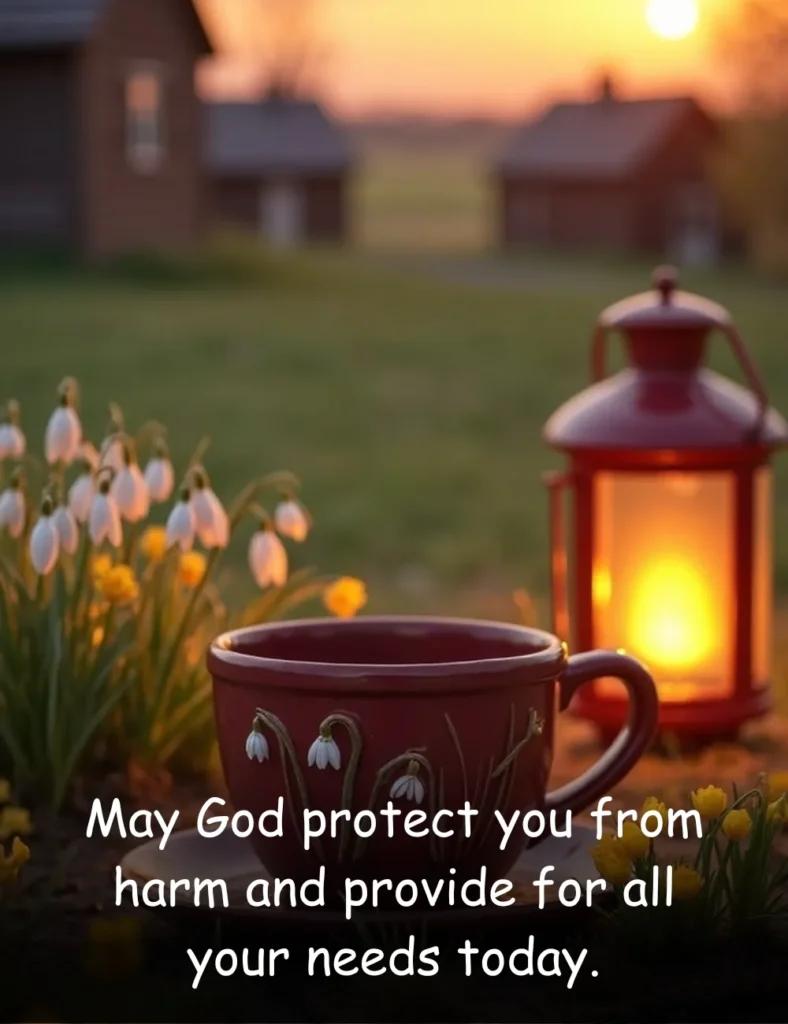 May God protect you from harm and provide for all your needs today.