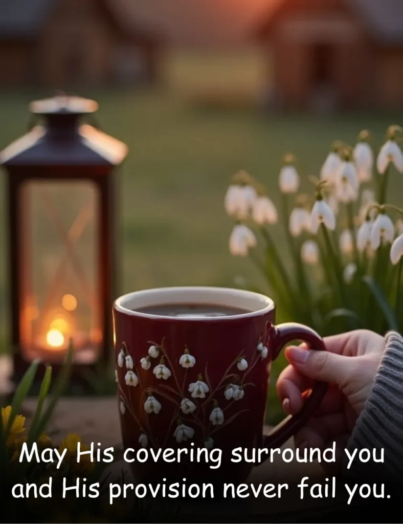 May His covering surround you and His provision never fail you.