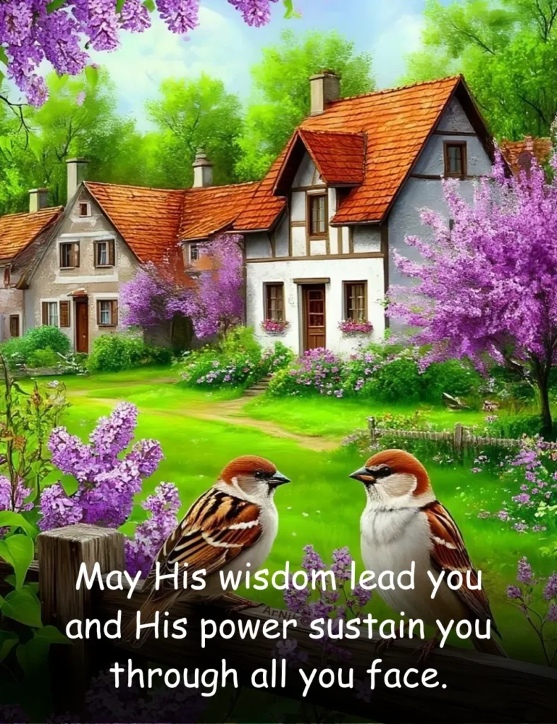 May His wisdom lead you and His power sustain you through all you face.