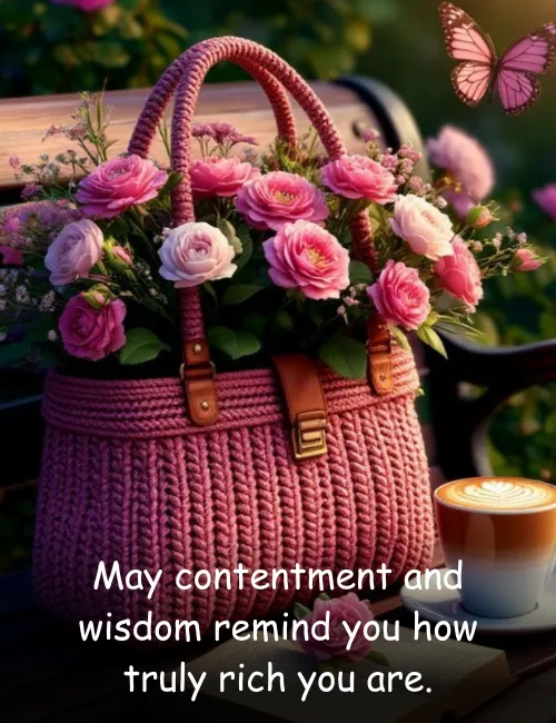 May contentment and wisdom remind you how truly rich you are.