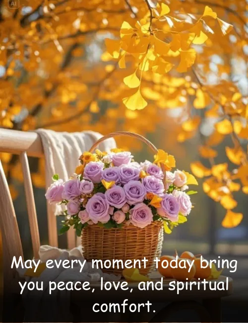 May every moment today bring you peace, love, and spiritual comfort.