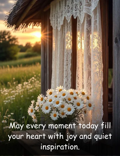 May every moment today fill your heart with joy and quiet inspiration.