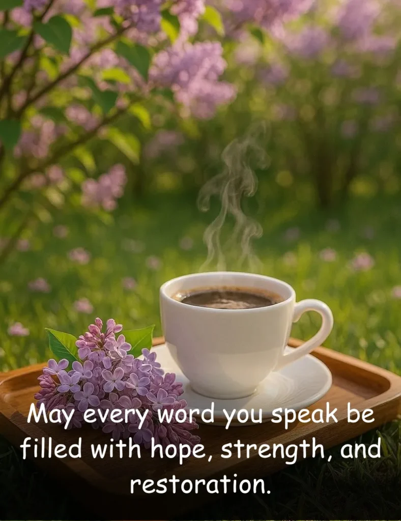 May every word you speak be filled with hope, strength, and restoration.