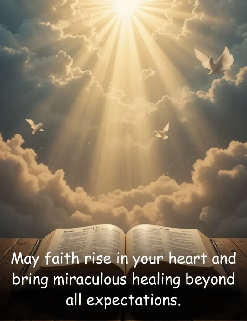 May faith rise in your heart and bring miraculous healing beyond all expectations.