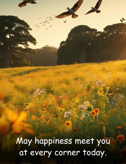 May happiness meet you at every corner today