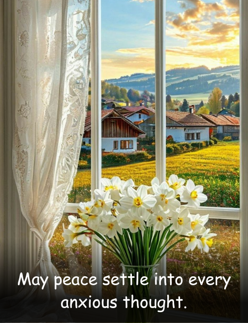 May peace settle into every anxious thought