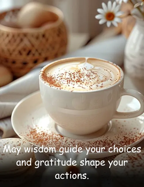 May wisdom guide your choices and gratitude shape your actions.