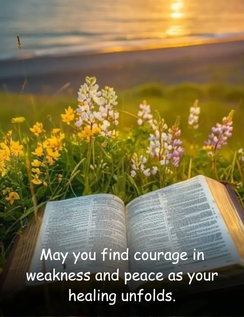 May you find courage in weakness and peace as your healing unfolds.