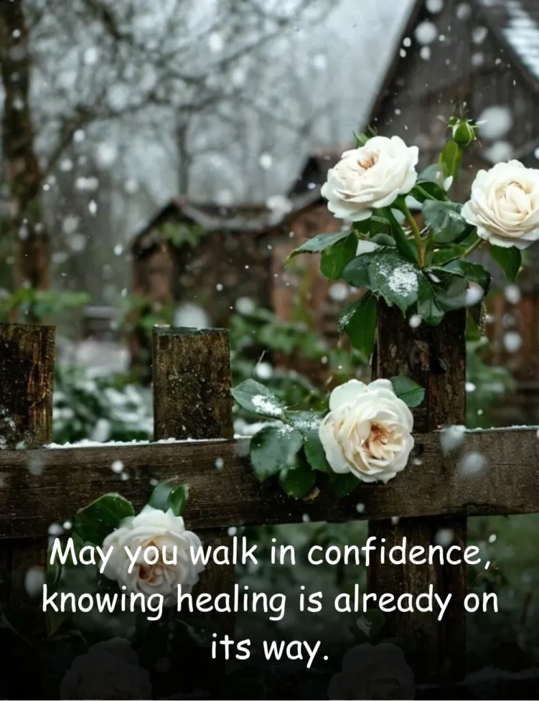 May you walk in confidence, knowing healing is already on its way.