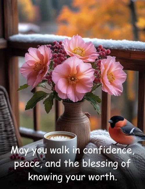 May you walk in confidence, peace, and the blessing of knowing your worth.