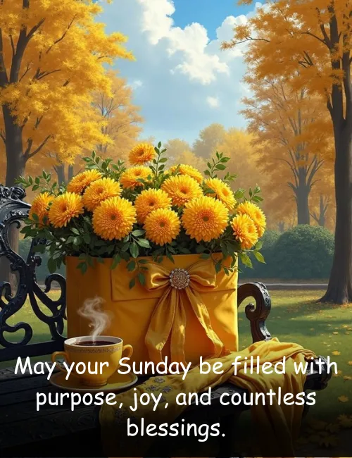 May your Sunday be filled with purpose, joy, and countless blessings.