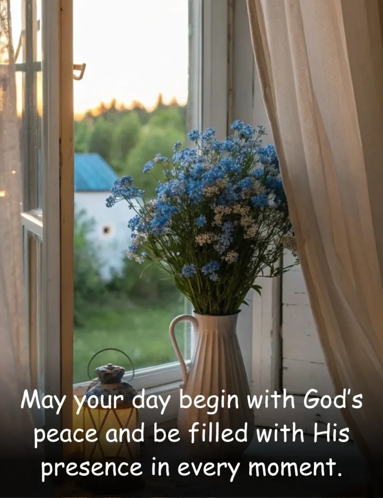 May your day begin with God’s peace and be filled with His presence in every moment.