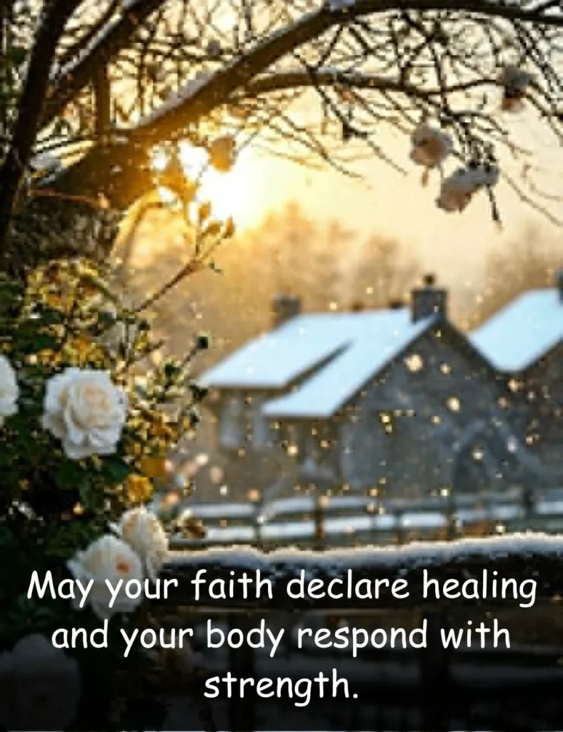 May your faith declare healing and your body respond with strength.