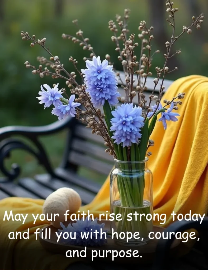 May your faith rise strong today and fill you with hope, courage, and purpose.