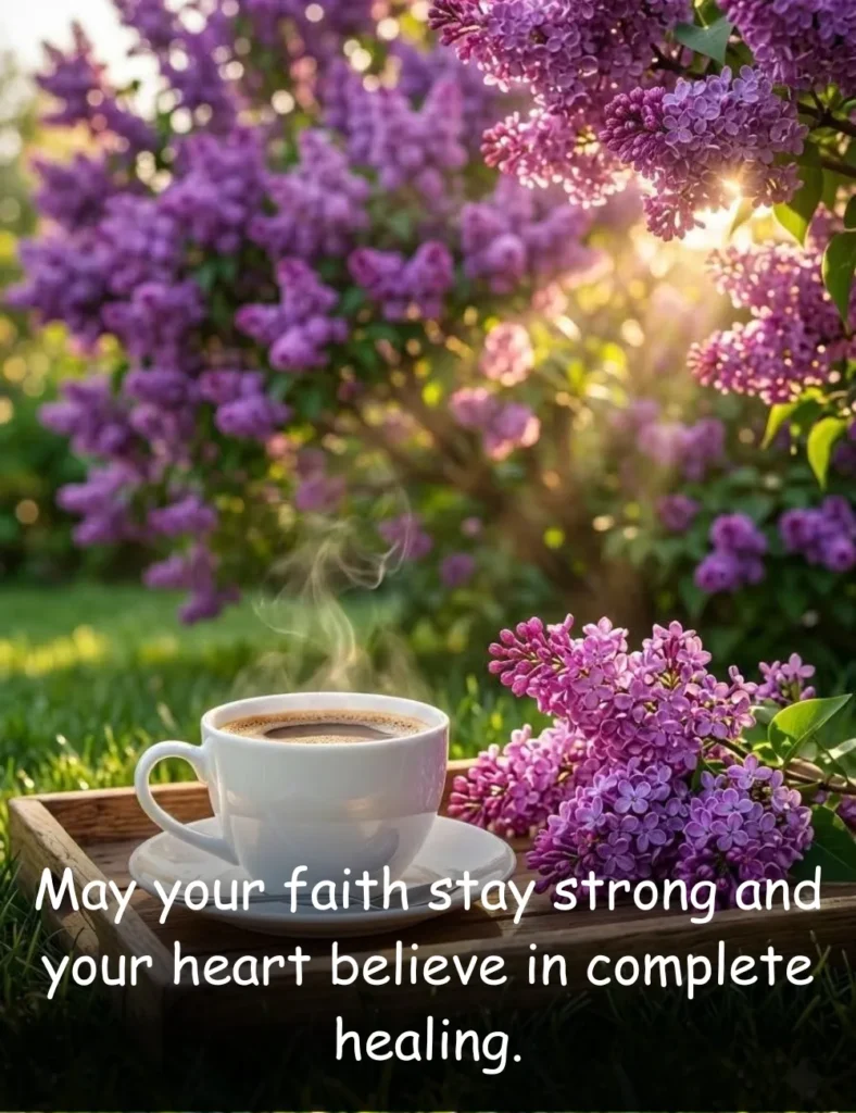 May your faith stay strong and your heart believe in complete healing.