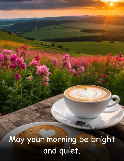 May your morning be bright and quiet