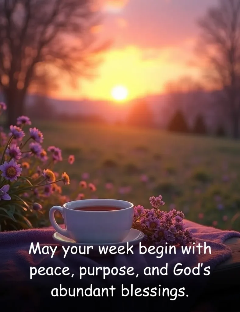 May your week begin with peace, purpose, and God’s abundant blessings.