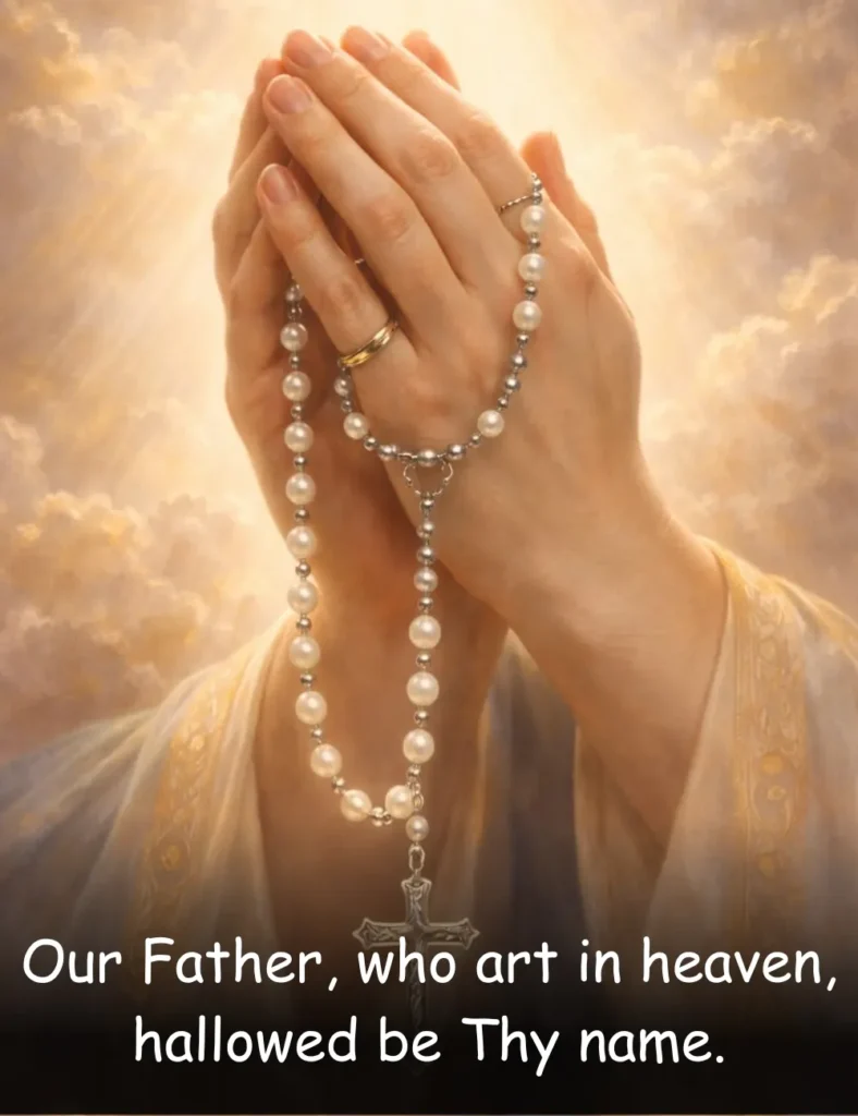 Our Father, who art in heaven, hallowed be Thy name.