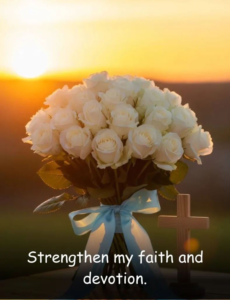 Strengthen my faith and devotion.