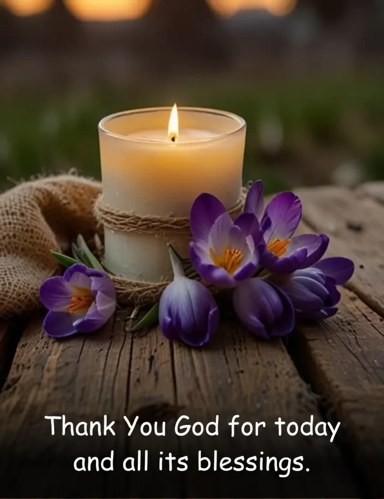 Thank You God for today and all its blessings.