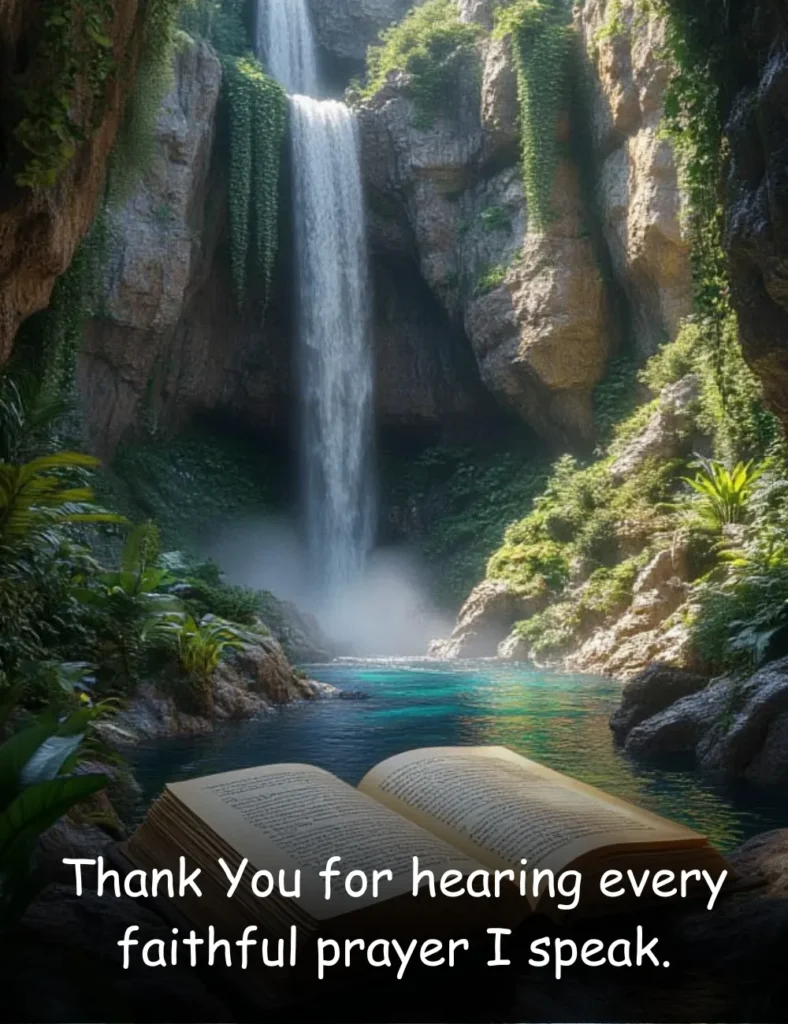 Thank You for hearing every faithful prayer I speak.