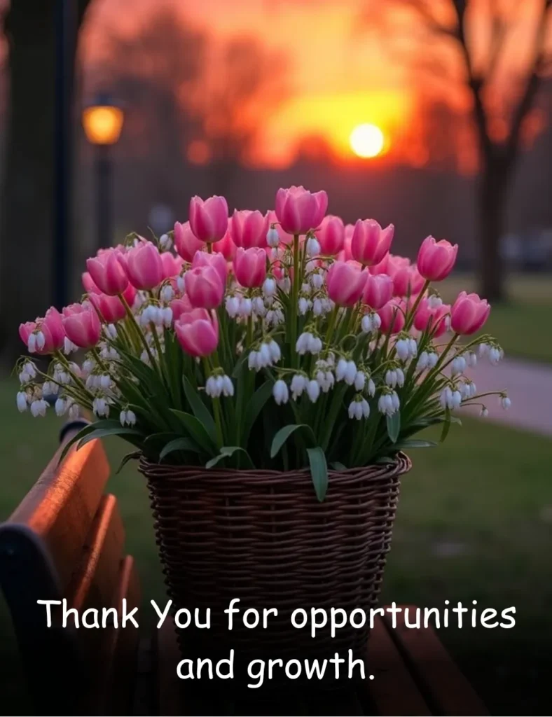 Thank You for opportunities and growth.