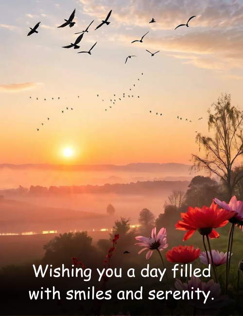 Wishing you a day filled with smiles and serenity
