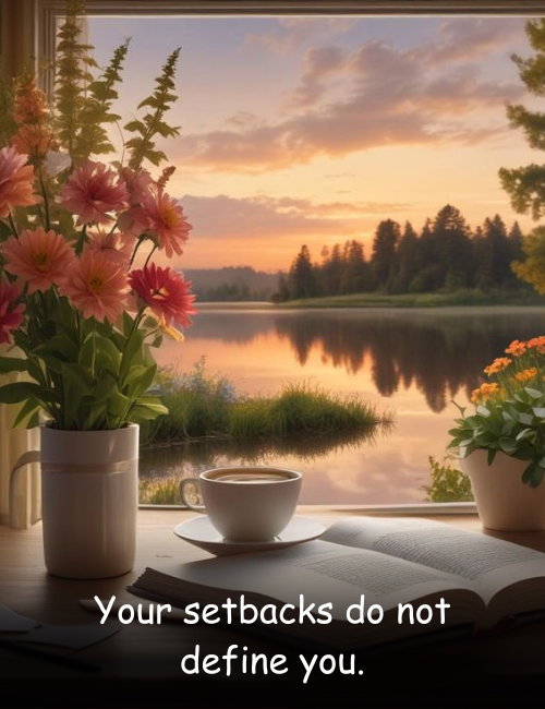 Your setbacks do not define you