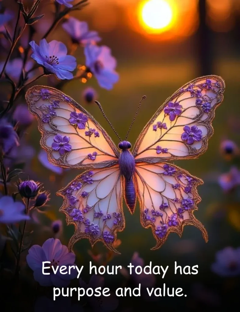 Every hour today has purpose and value.