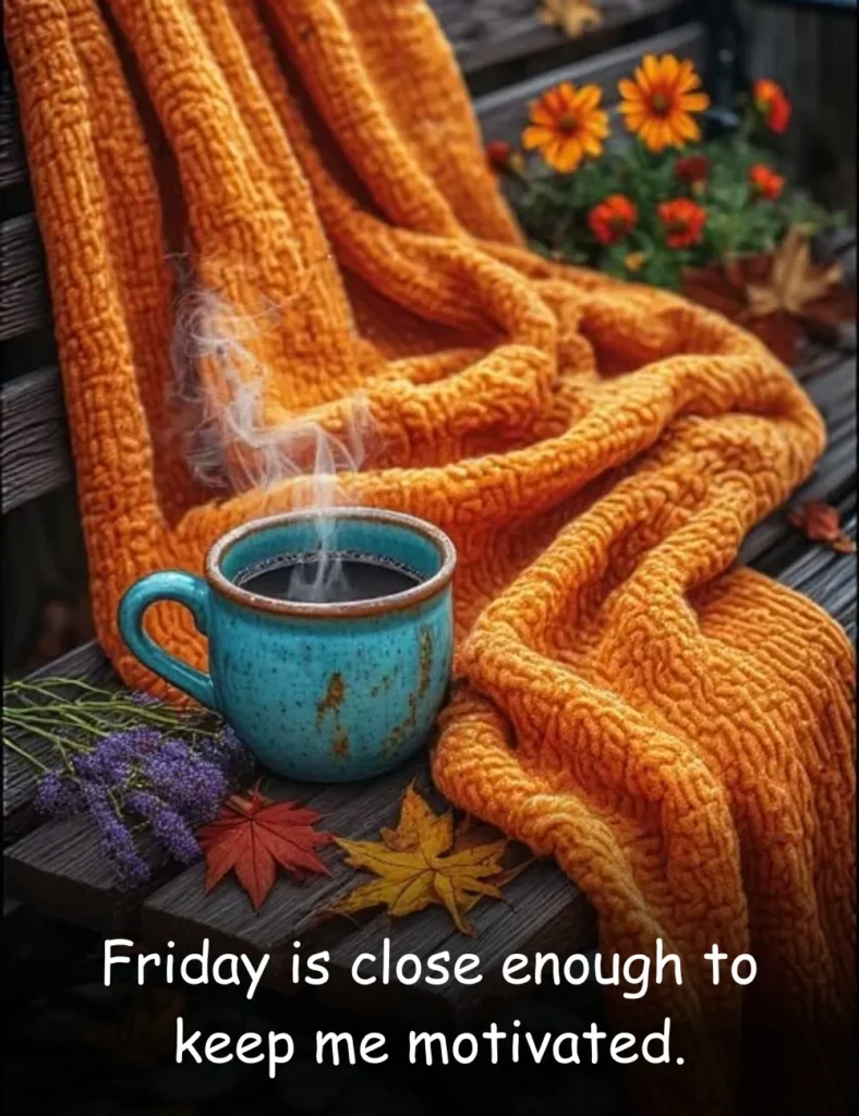 Friday is close enough to keep me motivated.