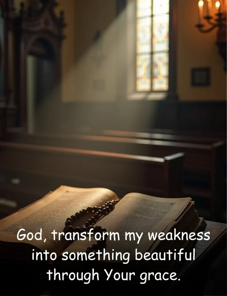 God, transform my weakness into something beautiful through Your grace.